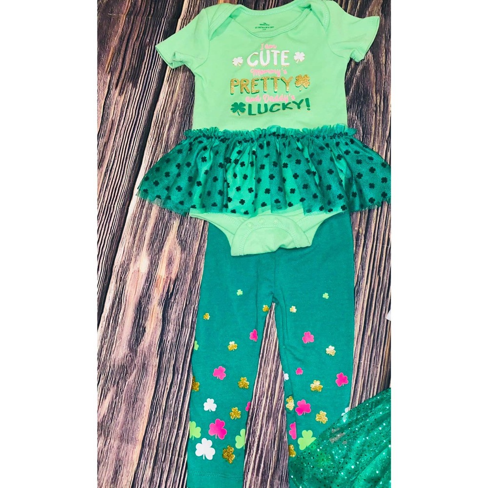 st patricks day 18month baby clothes EUC